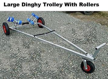 dinghy launch trolley with rollers